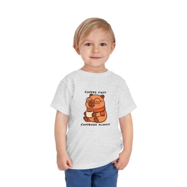 Toddler Short Sleeve Tee with Adorable Capybara Design – Soft, Fun, and Perfect for Everyday Play