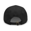 Dad Hat with Leather Patch (Round) - Capybara design