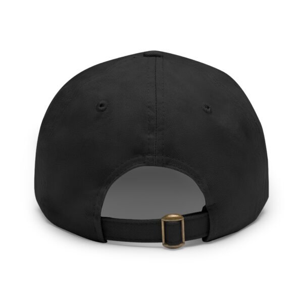 Dad Hat with Leather Patch (Round) - Capybara design