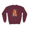 Youth Crewneck Sweatshirt with Adorable Capybara Design – Cozy and Fun for Everyday Wear