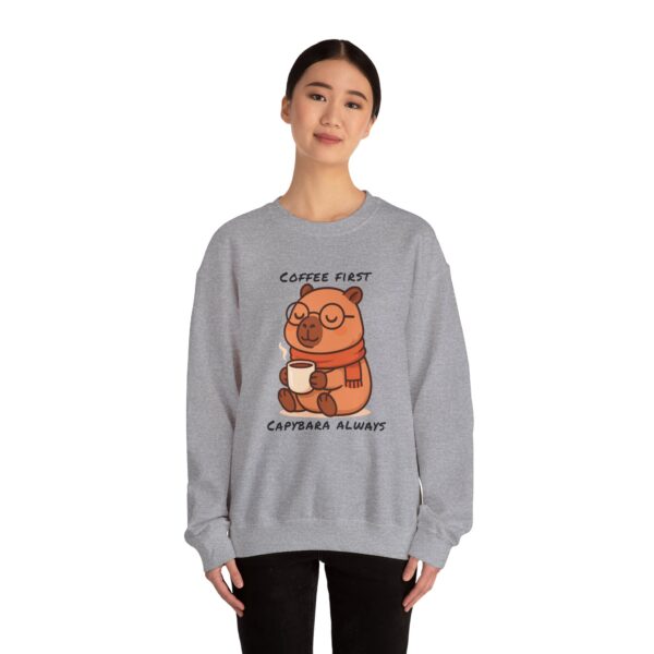 Unisex Heavy Blend™ Crewneck Sweatshirt with Cute Capybara Design – Embrace Comfort Every Day