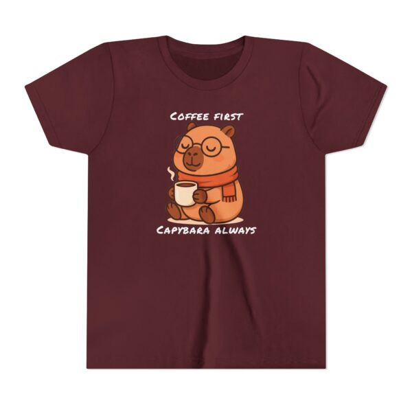 Youth Short Sleeve Tee with Cute Capybara Design – Soft, Fun, and Perfect for Everyday Wear