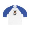 Unisex 3/4 Sleeve Baseball Tee with Adorable Capybara Design – Perfect Casual Wear