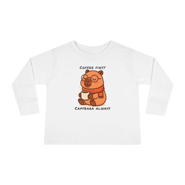 Toddler Long Sleeve Tee with Adorable Capybara Design – Soft, Warm, and Fun for Everyday Wear