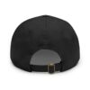 Dad Hat with Leather Patch (Rectangle) - Capybara design