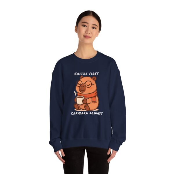 Unisex Heavy Blend™ Crewneck Sweatshirt with Cute Capybara Design – Embrace Comfort Every Day