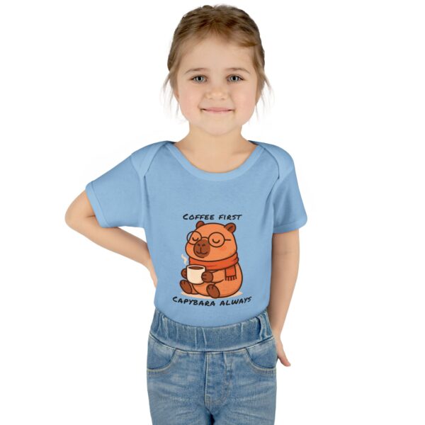 Infant Baby Rib Bodysuit with Cute Capybara Design – Soft, Comfortable, and Perfect for Your Little One