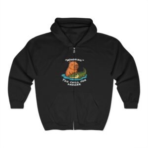 Unisex Heavy Blend™ Full Zip Hooded Sweatshirt with Adorable Capybara Design – Stylish and Comfortable Outerwear