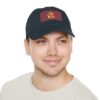 Dad Hat with Leather Patch (Rectangle) - Capybara design