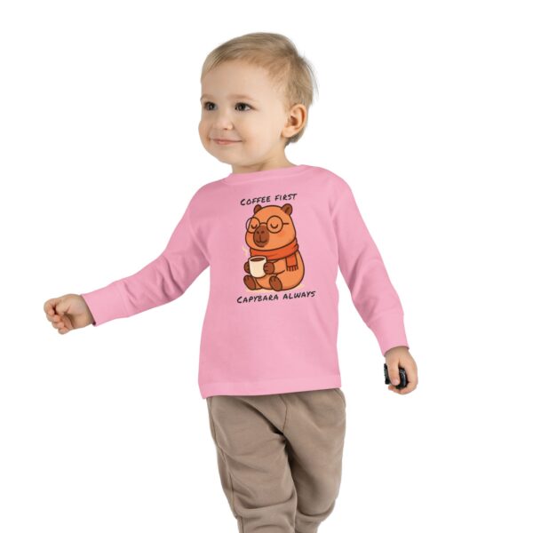 Toddler Long Sleeve Tee with Adorable Capybara Design – Soft, Warm, and Fun for Everyday Wear