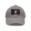Dad Hat with Leather Patch (Rectangle) - Capybara design