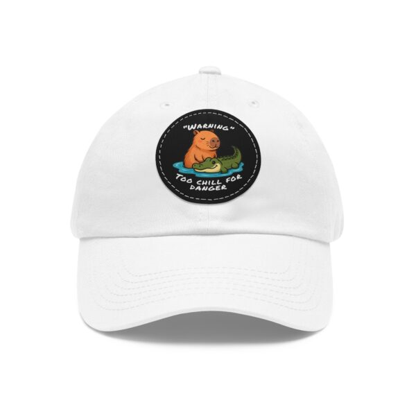 16985869383784624483_2048.jpeg Dad Hat with Leather Patch (Round) - Capybara design