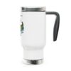 Capybara Stainless Steel Travel Mug with Handle – Durable 14oz Insulated Mug with Cute Capybara Design