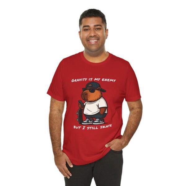 Unisex Jersey Short Sleeve Tee with Adorable Capybara Design – Soft and Stylish T-Shirt