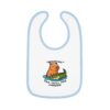Baby Contrast Trim Jersey Bib with Adorable Capybara Design – Soft, Stylish, and Perfect for Messy Mealtime
