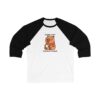 Unisex 3/4 Sleeve Baseball Tee with Adorable Capybara Design – Perfect Casual Wear