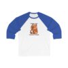Unisex 3/4 Sleeve Baseball Tee with Adorable Capybara Design – Perfect Casual Wear