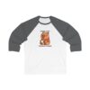 Unisex 3/4 Sleeve Baseball Tee with Adorable Capybara Design – Perfect Casual Wear