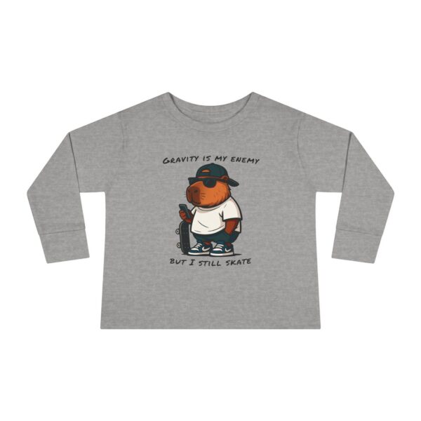 Toddler Long Sleeve Tee with Adorable Capybara Design – Soft, Warm, and Fun for Everyday Wear