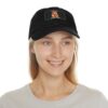 Dad Hat with Leather Patch (Rectangle) - Capybara design