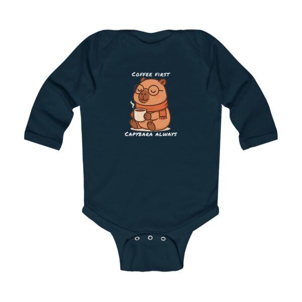 Infant Long Sleeve Bodysuit with Cute Capybara Design – Soft, Cozy, and Perfect for Baby's Everyday Comfort