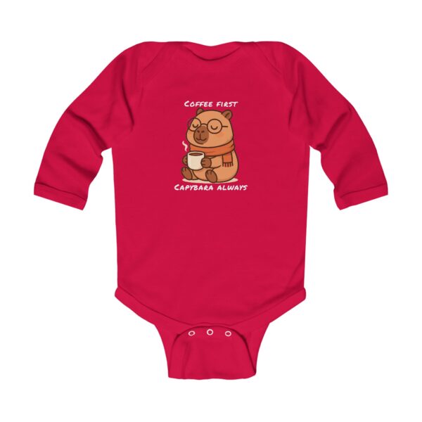 Infant Long Sleeve Bodysuit with Cute Capybara Design – Soft, Cozy, and Perfect for Baby's Everyday Comfort