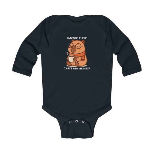 Infant Long Sleeve Bodysuit with Cute Capybara Design – Soft, Cozy, and Perfect for Baby's Everyday Comfort