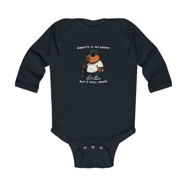 Infant Long Sleeve Bodysuit with Cute Capybara Design – Soft, Cozy, and Perfect for Baby's Everyday Comfort