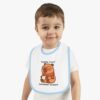 Baby Contrast Trim Jersey Bib with Adorable Capybara Design – Soft, Stylish, and Perfect for Messy Mealtime