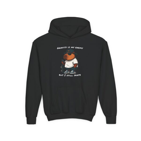 Youth Heavy Blend Hooded Sweatshirt with Cute Capybara Design – Warm, Cozy, and Perfect for Kids
