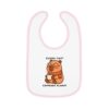 Baby Contrast Trim Jersey Bib with Adorable Capybara Design – Soft, Stylish, and Perfect for Messy Mealtime