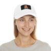 Dad Hat with Leather Patch (Rectangle) - Capybara design