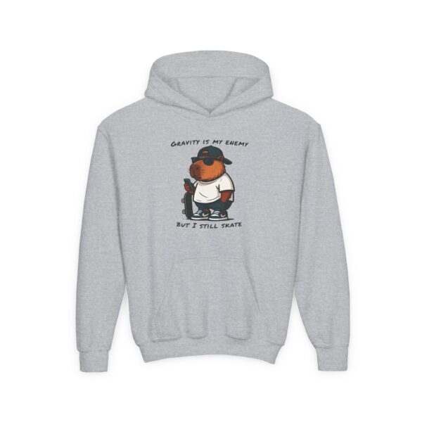 Youth Heavy Blend Hooded Sweatshirt with Cute Capybara Design – Warm, Cozy, and Perfect for Kids
