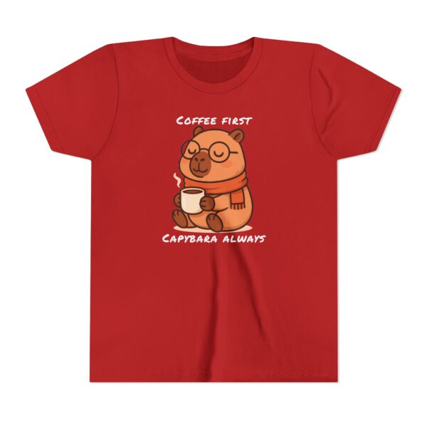 Youth Short Sleeve Tee with Cute Capybara Design – Soft, Fun, and Perfect for Everyday Wear