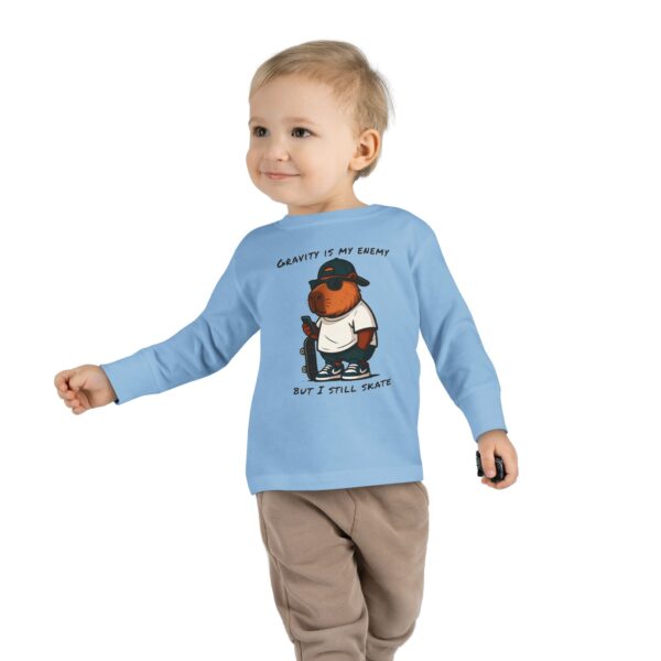 Toddler Long Sleeve Tee with Adorable Capybara Design – Soft, Warm, and Fun for Everyday Wear
