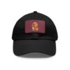 Dad Hat with Leather Patch (Rectangle) - Capybara design