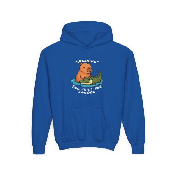 Youth Heavy Blend Hooded Sweatshirt with Cute Capybara Design – Warm, Cozy, and Perfect for Kids
