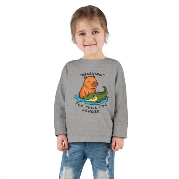 Toddler Long Sleeve Tee with Adorable Capybara Design – Soft, Warm, and Fun for Everyday Wear