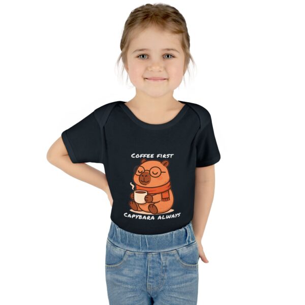 Infant Baby Rib Bodysuit with Cute Capybara Design – Soft, Comfortable, and Perfect for Your Little One