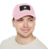 Dad Hat with Leather Patch (Rectangle) - Capybara design