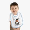 Baby Contrast Trim Jersey Bib with Adorable Capybara Design – Soft, Stylish, and Perfect for Messy Mealtime