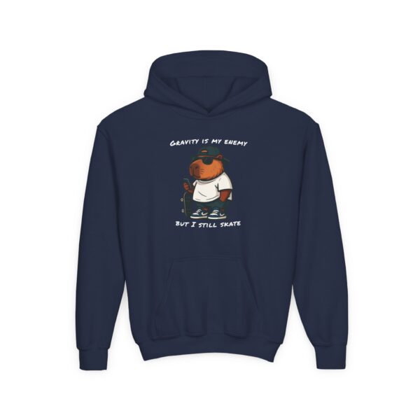 Youth Heavy Blend Hooded Sweatshirt with Cute Capybara Design – Warm, Cozy, and Perfect for Kids