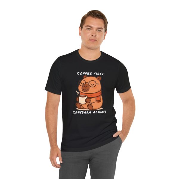Unisex Jersey Short Sleeve Tee with Adorable Capybara Design – Soft and Stylish T-Shirt
