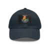Dad Hat with Leather Patch (Rectangle) - Capybara design