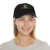 Dad Hat with Leather Patch (Rectangle) - Capybara design
