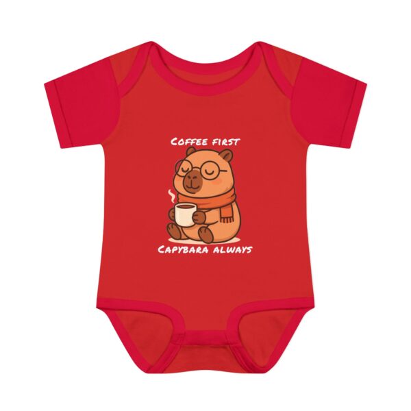 Infant Baby Rib Bodysuit with Cute Capybara Design – Soft, Comfortable, and Perfect for Your Little One