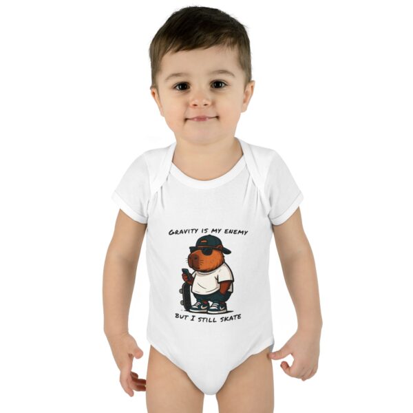 Infant Baby Rib Bodysuit with Cute Capybara Design – Soft, Comfortable, and Perfect for Your Little One