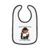 Baby Contrast Trim Jersey Bib with Adorable Capybara Design – Soft, Stylish, and Perfect for Messy Mealtime