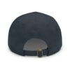 Dad Hat with Leather Patch (Rectangle) - Capybara design