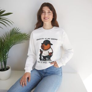 Unisex Heavy Blend™ Crewneck Sweatshirt with Cute Capybara Design – Embrace Comfort Every Day